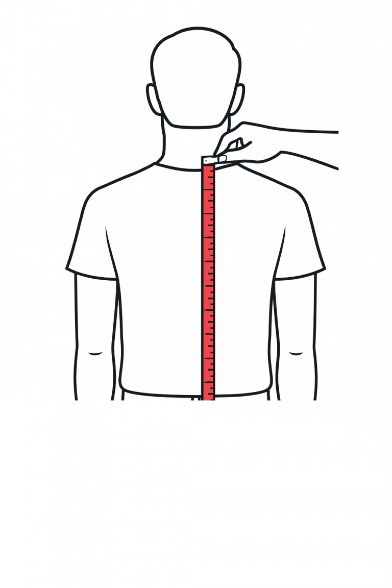 longueur du dos homme