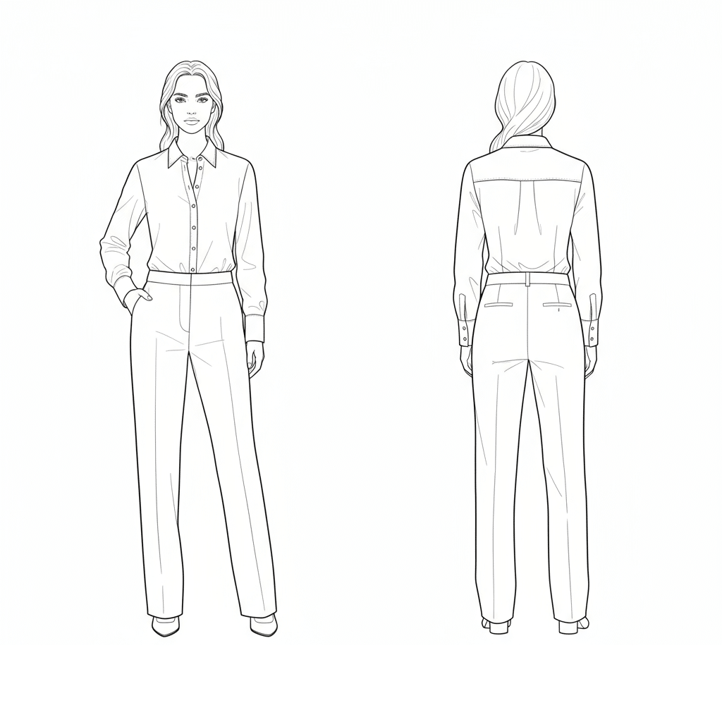 schema chemise femme