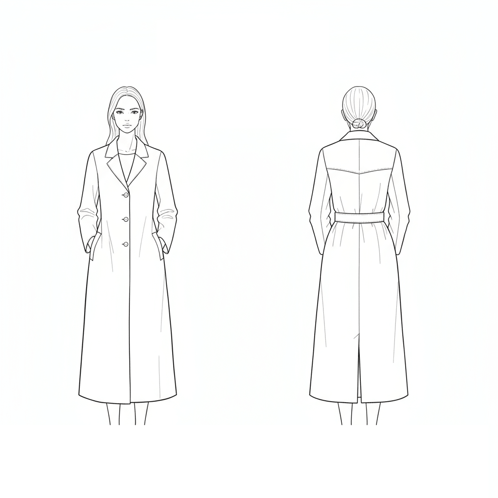 schema manteau femme