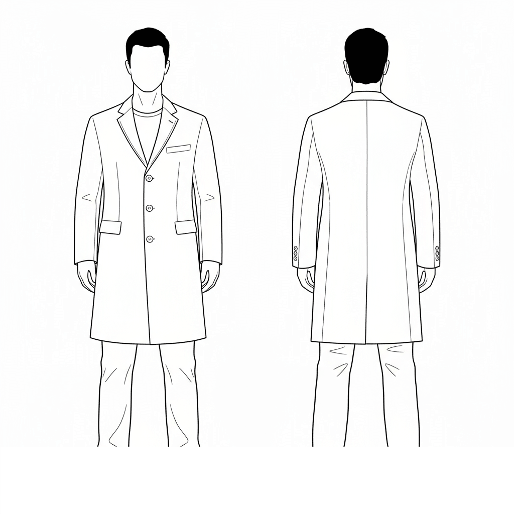 schema manteau homme