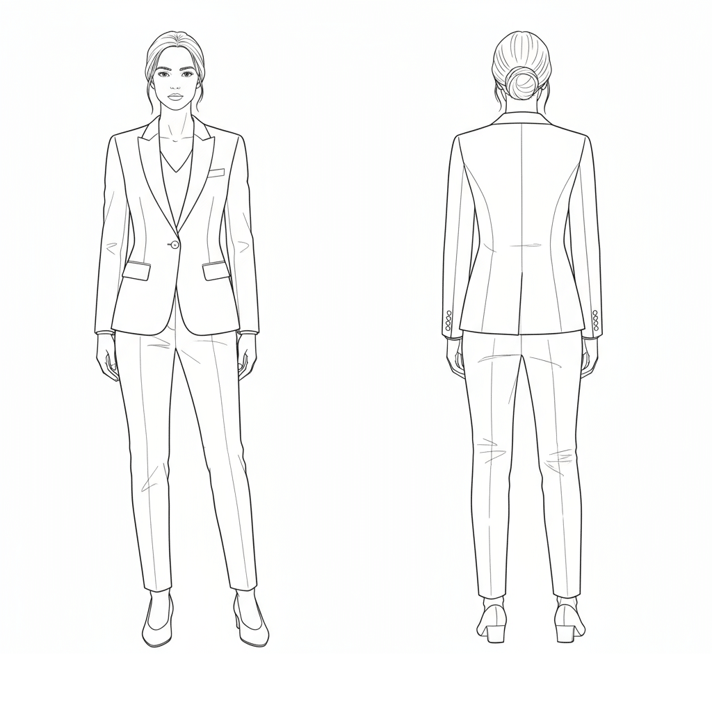 schema veste femme