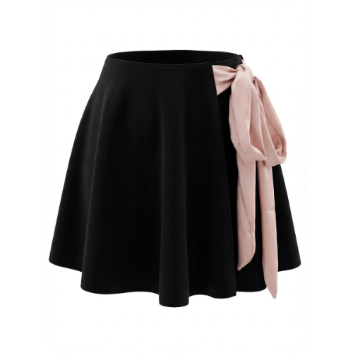 The Care Couture jupe sur mesure laine doublure satin rose