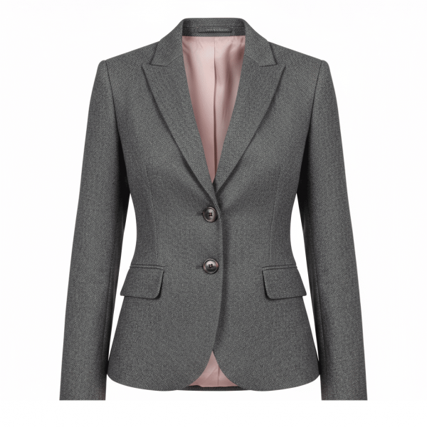 Veste blazer semi-entoilée femme sur mesure en tissu gris