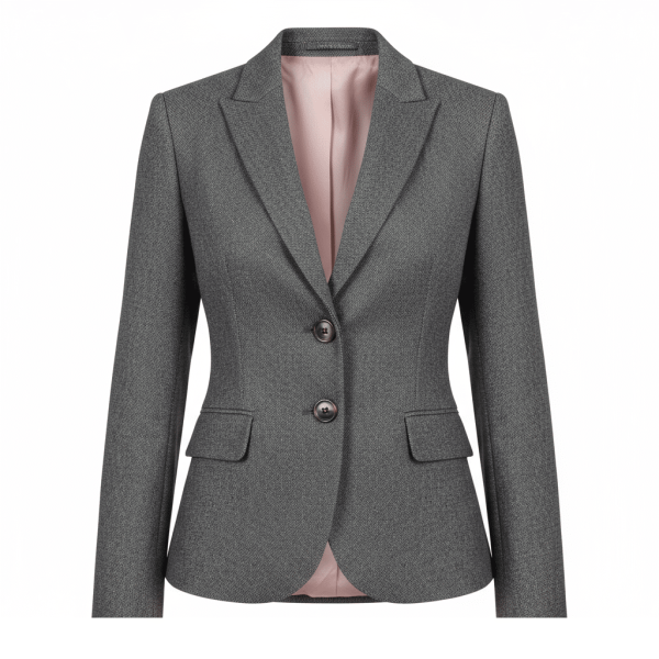 Veste blazer semi-entoilée femme sur mesure en tissu gris